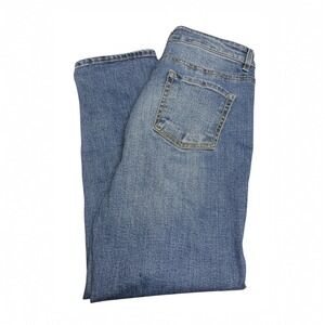 Oat New York Women's Mid-Rise Straight‎ Leg Blend Pants Size 10/30 Medium Blue